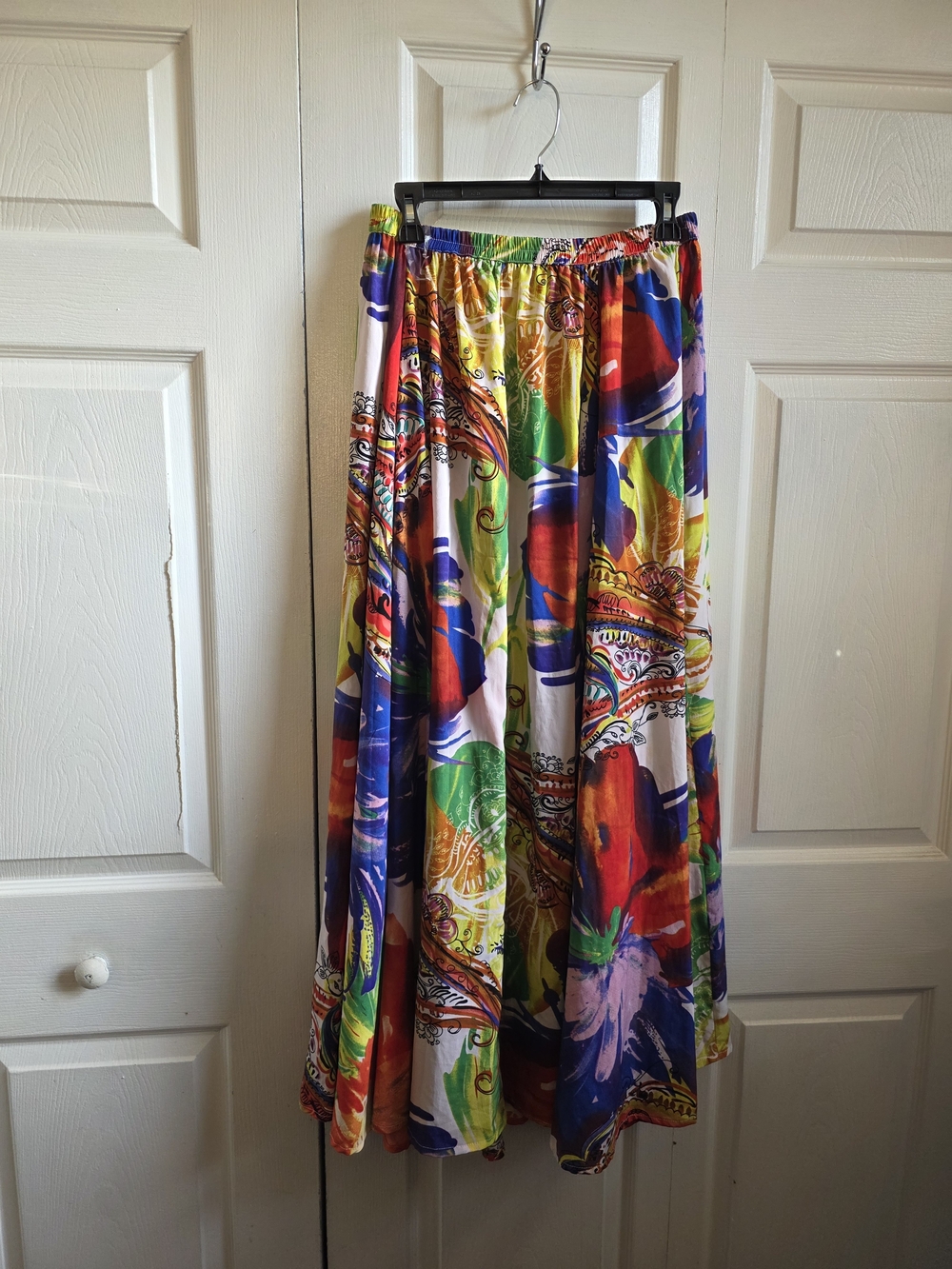 Magic Multi-Color Floral A-Line Maxi Skirt